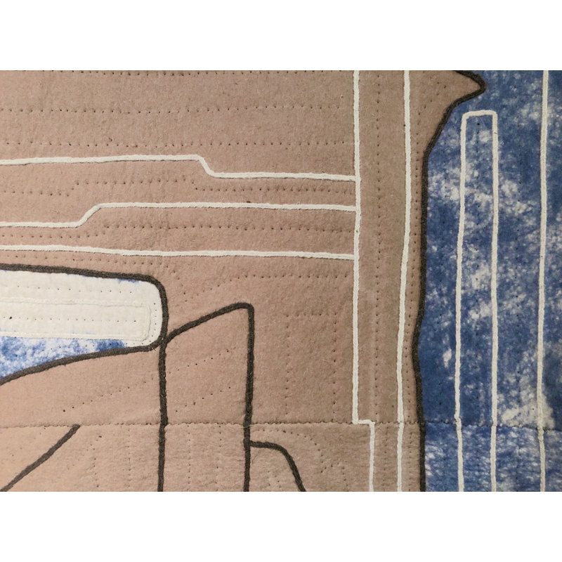 VSU Rugs Handmade Wool Abstract Area Rug, Rectange 6' x 9'