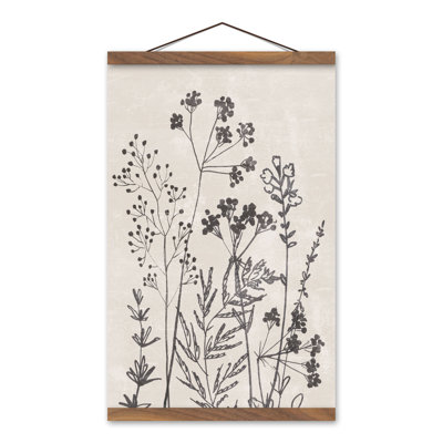 " Sketched Florals " 2 Piece Art Acrylic Painting