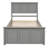 Twin Size Platform Bed With Gray Trundle - Solid Wood Structure And Dependable-1776415512