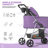 Folding Pet Stroller, Foldable Dog Jogger Stroller with Detachable Carrier, Basket and Cup Holder-106691717