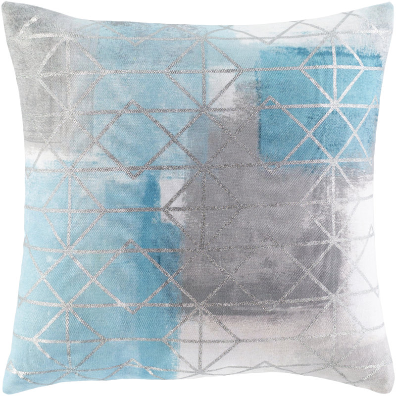 Geometric Throw Pillow, 18" x 18", Down Fill