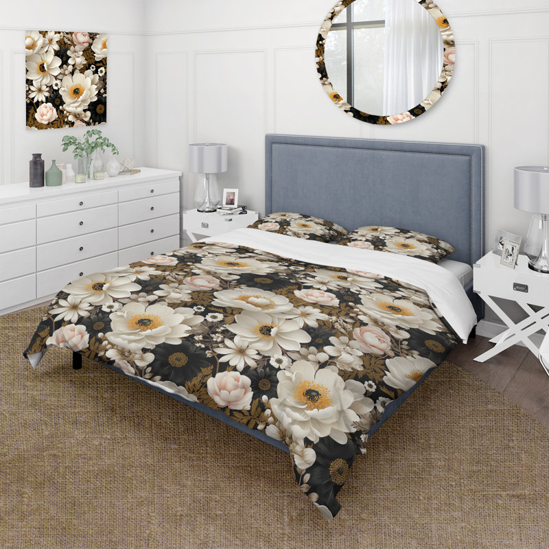 Ensemble de housse de couette Mayaar, Housse de couette simple + 1 taie décorative stan