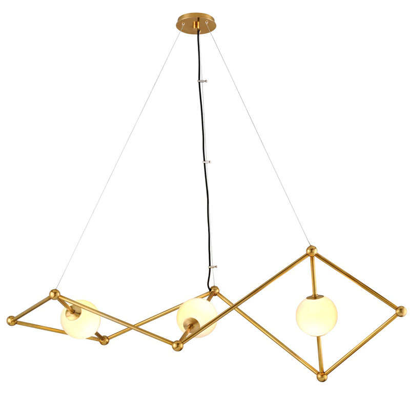 Lustre à del géométrique 3 lumières unique Bickley