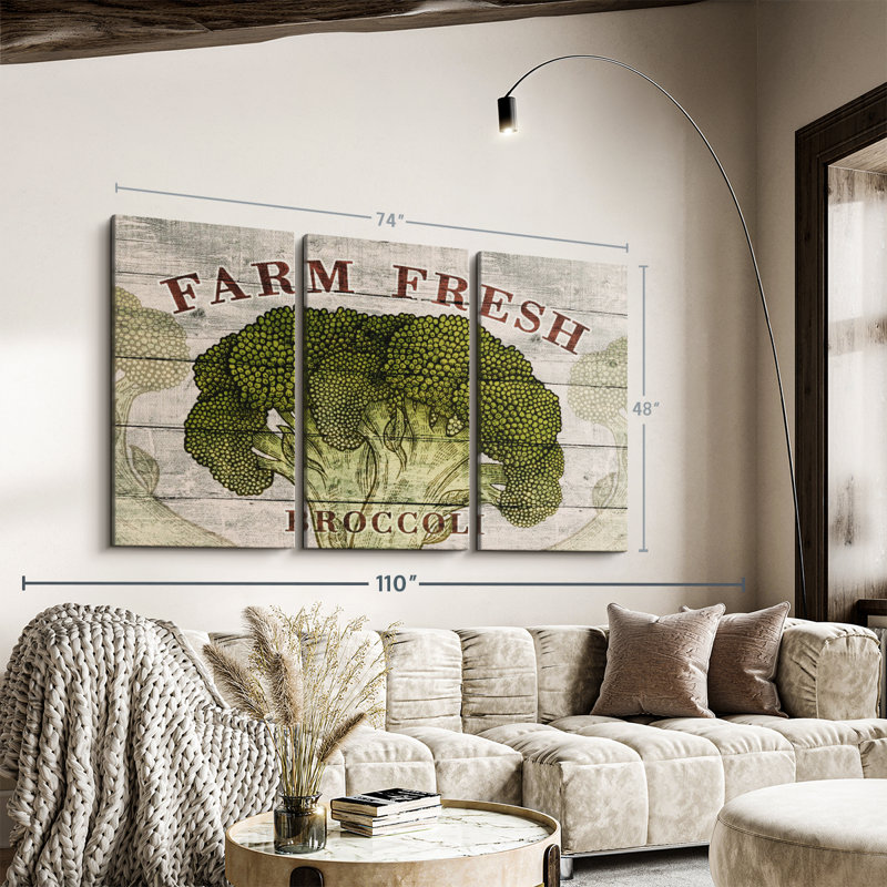 " Fresh Broccoli ", 48" H x 74" W x 1.25" D
