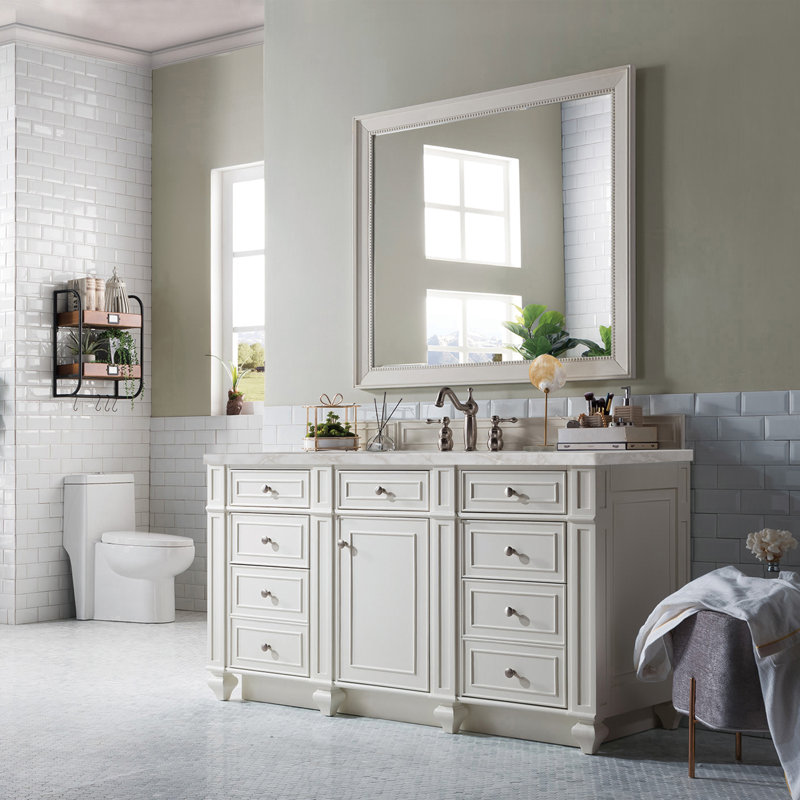 Bristol 60'' W Single Vanity, Victorian Silver, Bright White