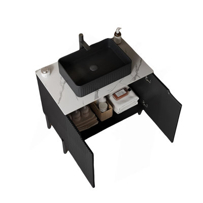 Freestanding Bathroom Vanity With Sink, Offering Storage Cabinet, High - Quality Basin And Sturdy Counter Top For Bathroom Use.