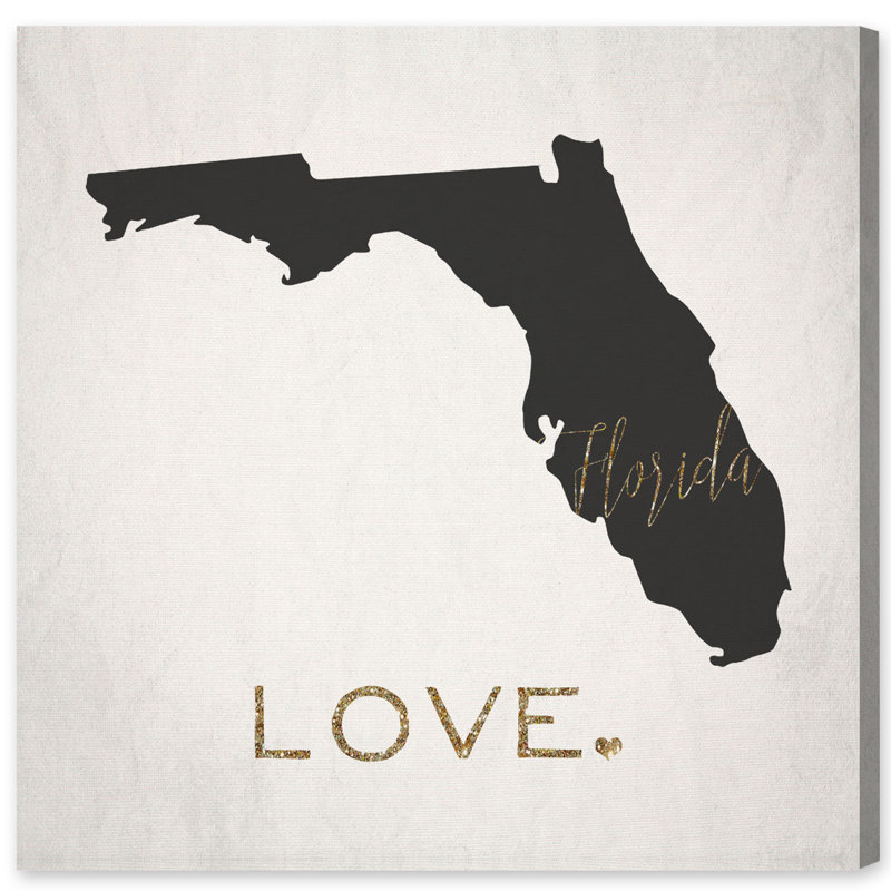 " Florida Love ", 20" H x 20" W x 1.5" D