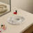 100% Marble Round Bathroom Tray-112654042