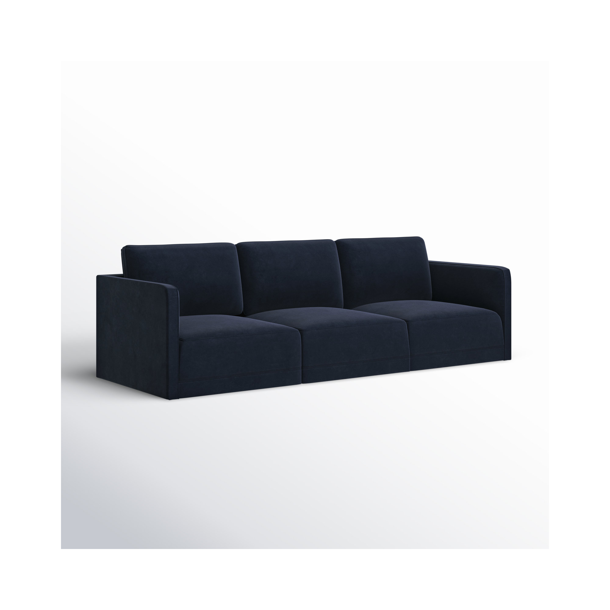Deirdre 104.5'' Upholstered Sofa, Navy Velvet