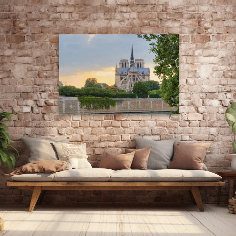 Notre Dame - Vue de la seine - Paysages, gens, lieux, photographie, architecture, art, H 40 po x l 60 po