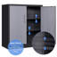 Armoire de rangement en acier H 35,4 po x l 31,5 po x P 15,7 po avec 2 tablettes réglables-367162759