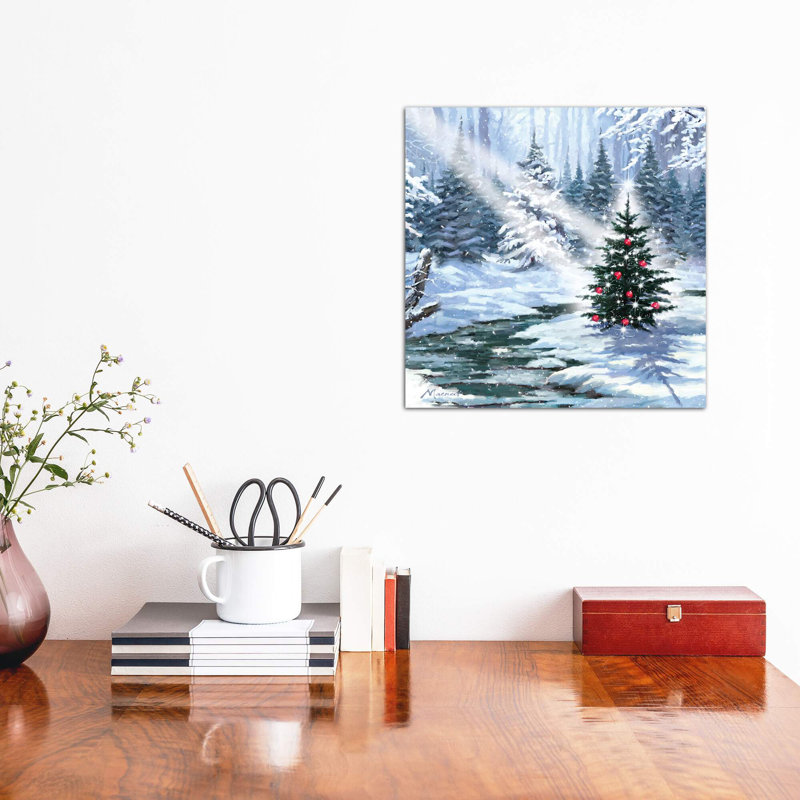 Little Christmas Tree by The Macneil Studio - Painting on Canvas, 45.72 cm H x 45.72 cm W x 3.175 cm D