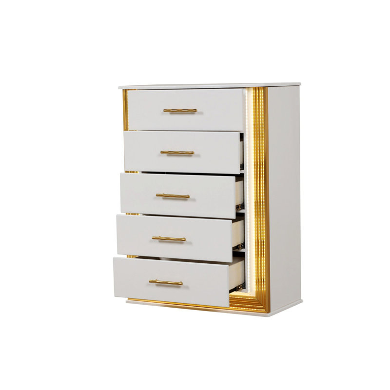 Commode 5 tiroirs de style contemporain