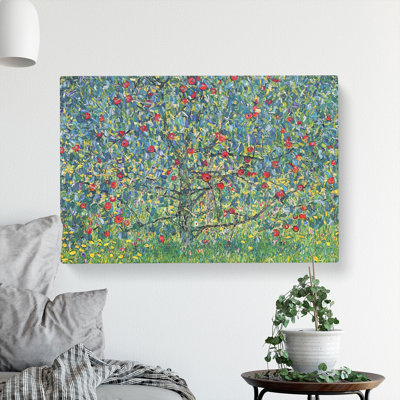 Orchard With Roses by Gustav Klimt - Wrapped Canvas Painting