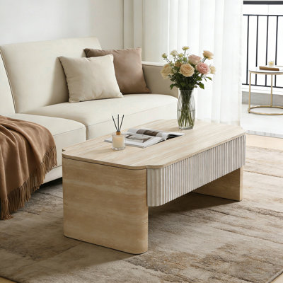 Table basse à plateau relevable, bureau moderne en bois extensible avec rangement dissimulé pour une utilisation polyvalente et une utilisation efficace de l'espace