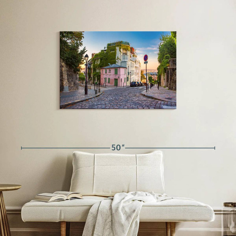 Vieille rue Kavia à Montmartre, H 24 po x l 36 po
