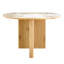 Ensemble de table et de chaises pour 4 personnes avec plateau en pierre frittée-2102087617