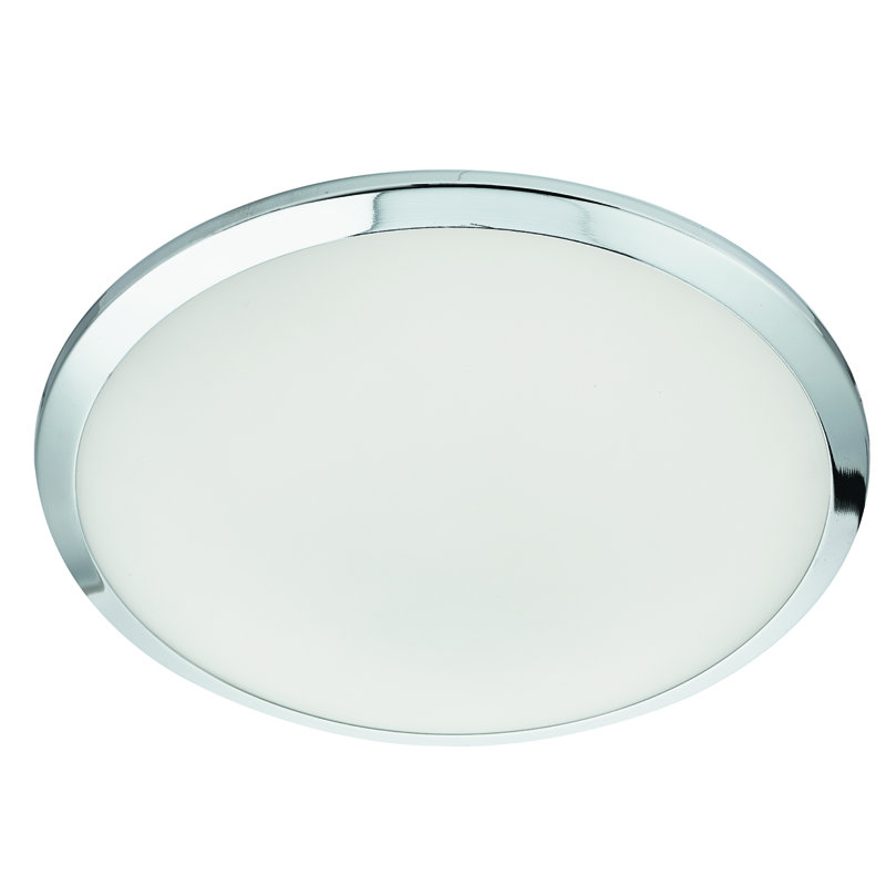 Suzanna Glass LED Flush Mount, Chrome