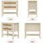 Ensemble de table de chevet blanc, grande table de chevet en rotin avec tiroirs et tablette de rangement, table de chevet Boho