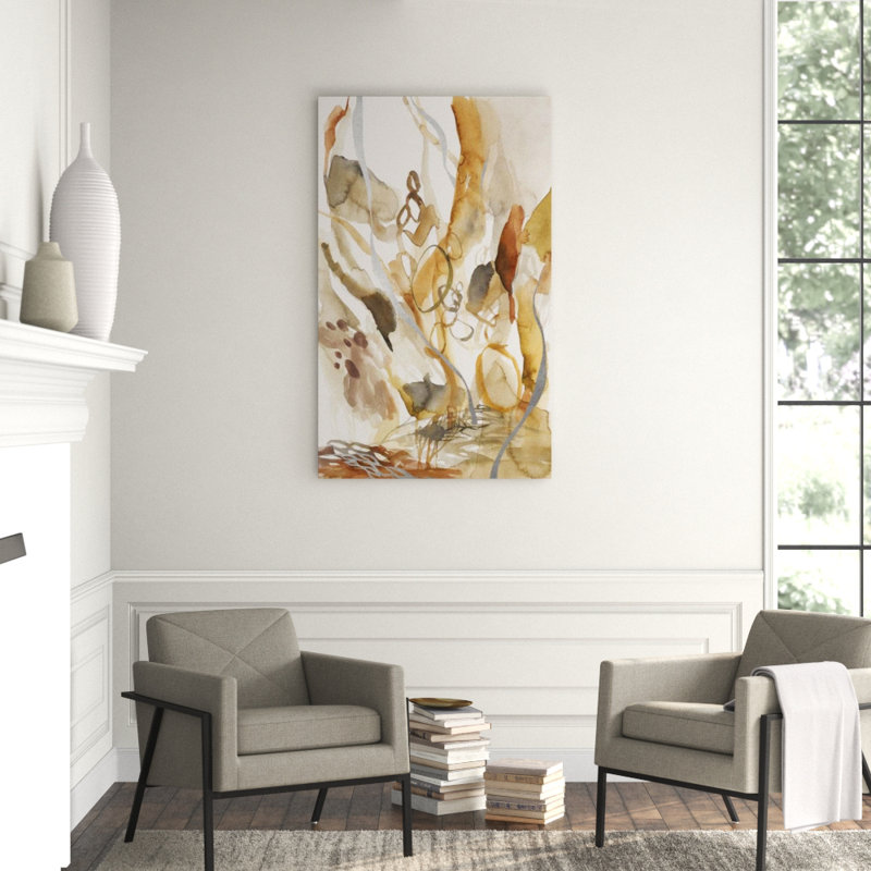 A Quivering Sound II Painting by Jean Kenna, 59" H x 36" W, Gilded Silver