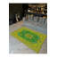 Tapis vert tissé à motif lavable Mosso-88796385