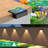 Kanstar Solar Fence Lights Modern Ip55 Waterproof 3 Color Modes Led 4 Pack