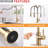 Brushed Gold Touchless Kitchen Faucet, Automatic Smart With Precise Motion Sensor And Pull Out Hands Faucet In Gold, Responsive Operation-749761405