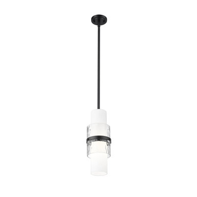 Luminaire suspendu cylindrique à 1 lumière Bryelle