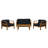 4-Piece 4-Person Solid Acacia Wood Outdoor Seating Group