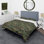 Ensemble de housse de couette en microfibre noir / vert 3 pièces