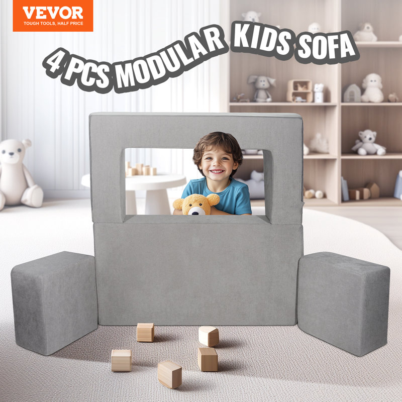 Canapé modulaire désossé pour enfants 4 pièces DIY