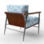Chaise rembourrée Coastal - Fauteuil Blue Whisper-305641705