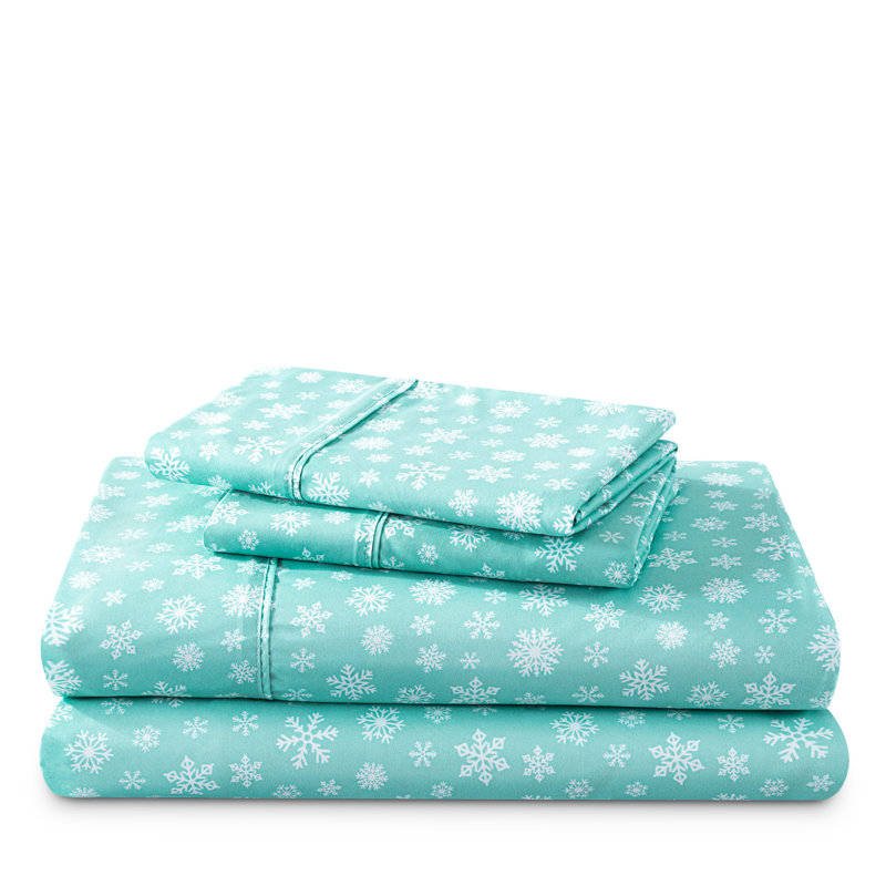 Microfiber Sheet Set, Queen Sheet Set + 1 Fitted Sheet + 2 Pillowcases, Snowdrift