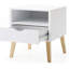 Table de bout pour chambre à coucher avec tiroir et tablette Mid-Century Modern Jeff