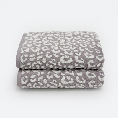 100% Cotton Plush Leopard Towels