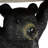 Sitting Black Bear Plant Stand Statue