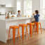 Counter Stool with Metal Frame-1074095539