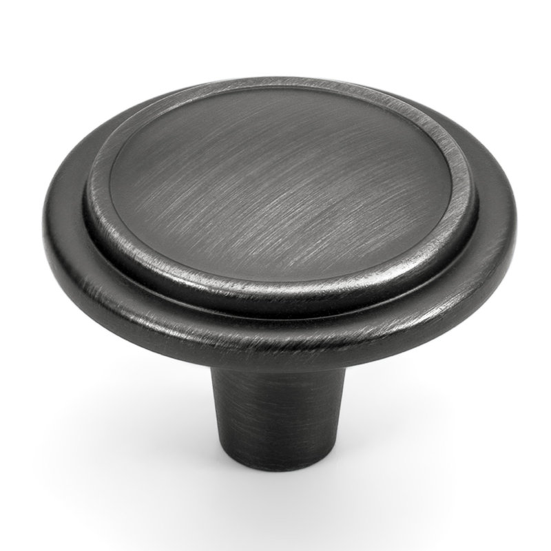 Paquet multiple de poignées rondes de 1 1/4 po de diamètre, Argent antique