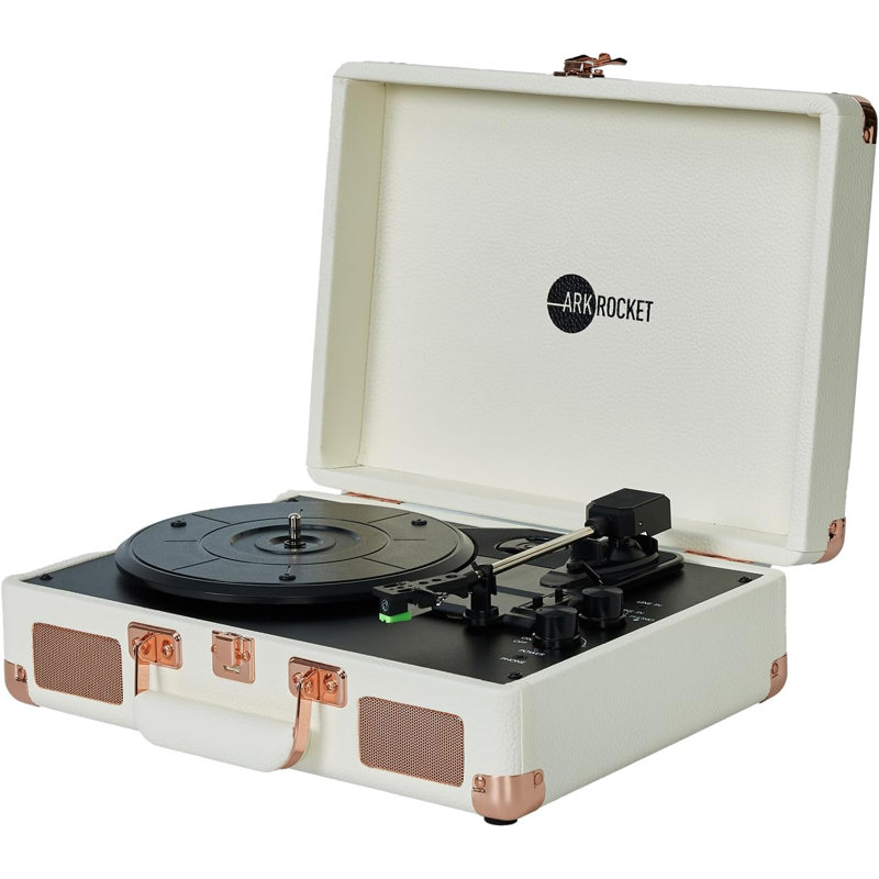 Valise tourne-disque Bluetooth à 3 vitesses avec haut-parleurs intégrés Arkrocket Curiosity