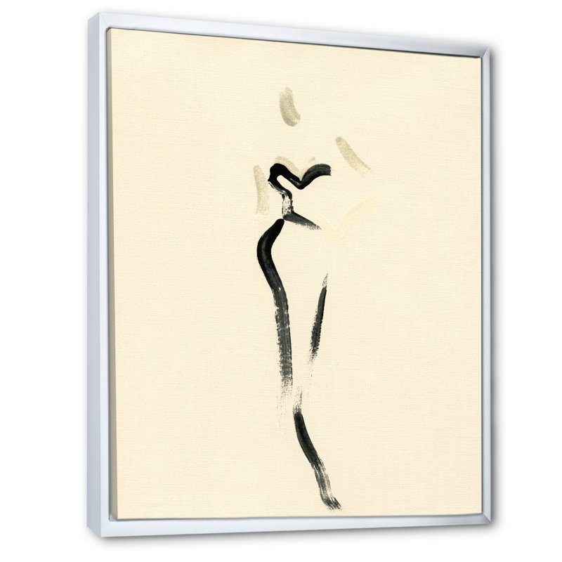 «Fashion Woman», art sur toile Glam, H 20 po x l 12 po x P 1 po, Cadre photo blanc