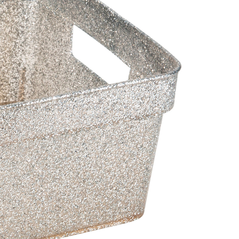 Ensemble de 3 bacs en plastique Everly Quinn, Argent