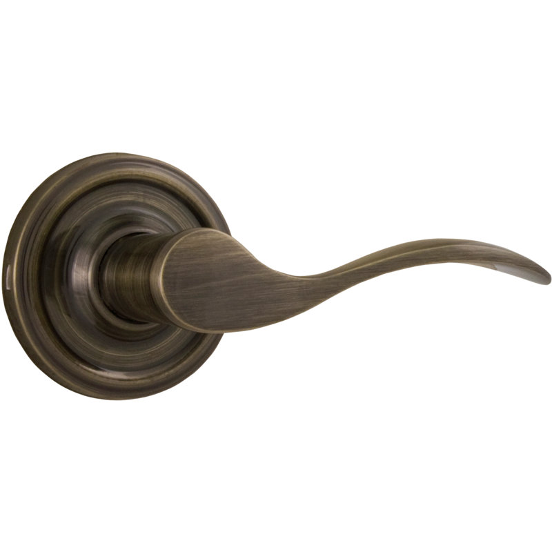Levier de porte de passage Bordeau, Nickel satiné, Droite
