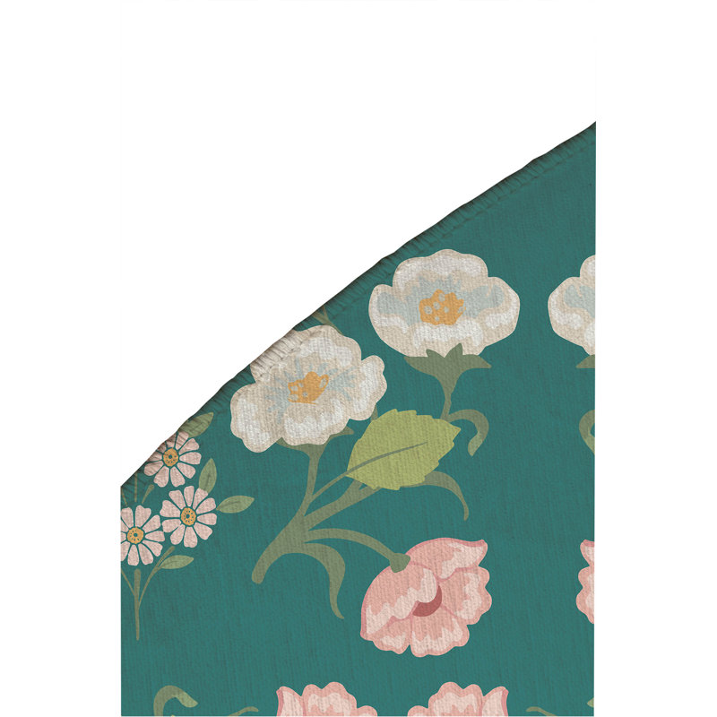 May Flowers Outdoor Rug, Round 5'