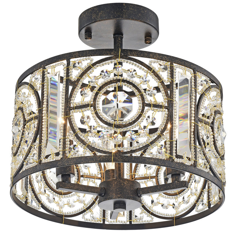 Plafonnier semi-encastré 3 lumières 12 po Broome