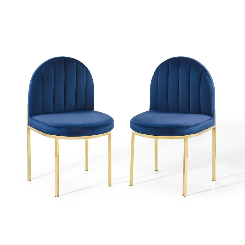 Chaise de salle à manger Isla, Bleu marine