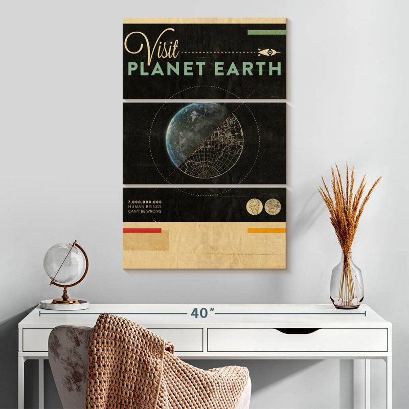 Oberle Visit Planet Earth, 32" H x 20" W