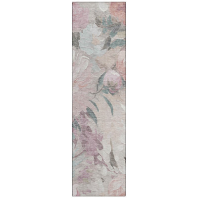 Machine Washable Indoor/Outdoor Jenning ACN2264 Floral Rug