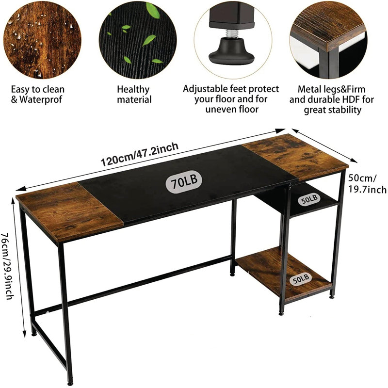 Bureau d'ordinateur l 47,2 po Kaibab