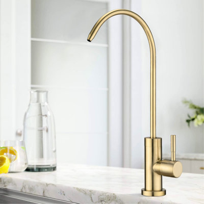 Stainless Steel Kitchen Water Tap - 360 Swivel, No Rust, Dirt, Elegant Design, High-Grade Ceramic, 1.5Gpm Drinking For Metal, Corrosion , Smooth Inner Wall, Rotation, Stylish