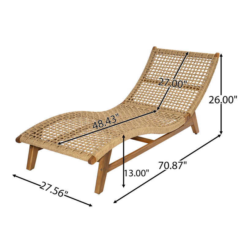 Bain de soleil Amalfi, Light Brown Wicker/Teak, 2